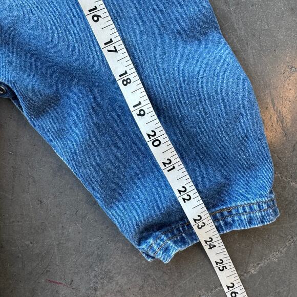 Vintage Y2K Disney Winnie the Pooh Blue Denim Overalls Jumpsuit Baby Girl 18 Mos - Picture 7 of 7